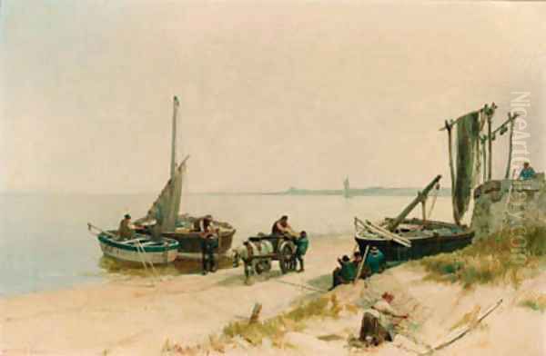 Unloading the catch Oil Painting by Alexander Young