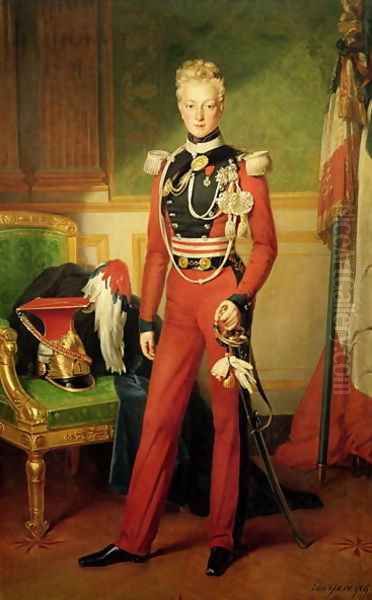 Louis-Charles-Philippe of Orleans (1814-96) Duke of Nemours, 1833 Oil Painting by Anton van Ysendyck