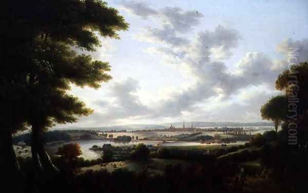 Southampton from Bitterne Oil Painting by Tobias Young