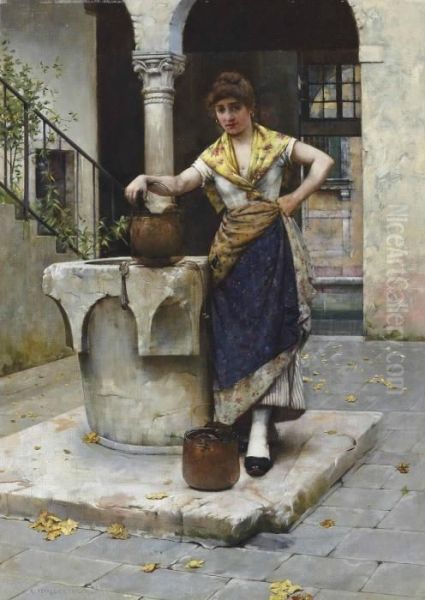 At The Well Oil Painting by Albert Chevallier Tayler