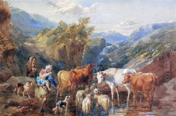 In The Highlands Oil Painting by John Frederick Tayler