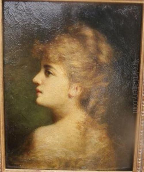 jeune Femme De Profil Oil Painting by Theodore Tchoumakoff