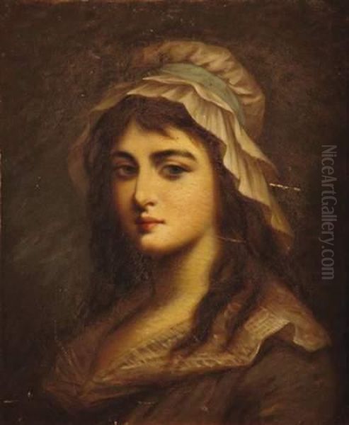 Portrait De Jeune Femme Oil Painting by Theodore Tchoumakoff