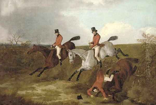 Jumping the brook Oil Painting by John Dalby Of York