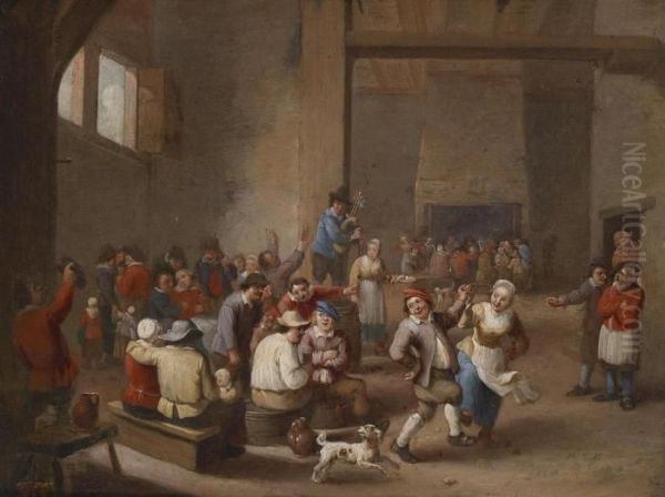 A Merry-making Party Oil Painting by David The Younger Teniers