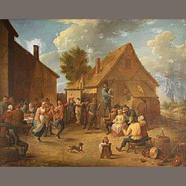 The Village Feast Oil Painting by David The Younger Teniers