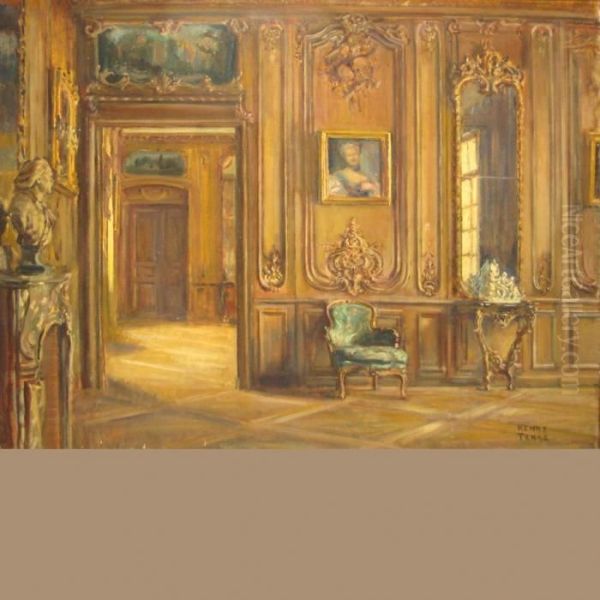 Salles Des Boiseries Louis Xv Au Musee Carnavalet Oil Painting by Charles Henry Tenre