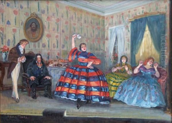 Flamenco. Oil Painting by Charles Henry Tenre