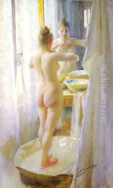 Le Tub (The tub) Oil Painting by Anders Zorn