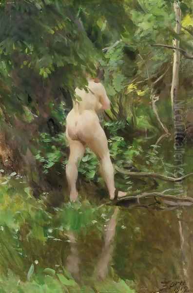 Flood (Oversvamning) Oil Painting by Anders Zorn