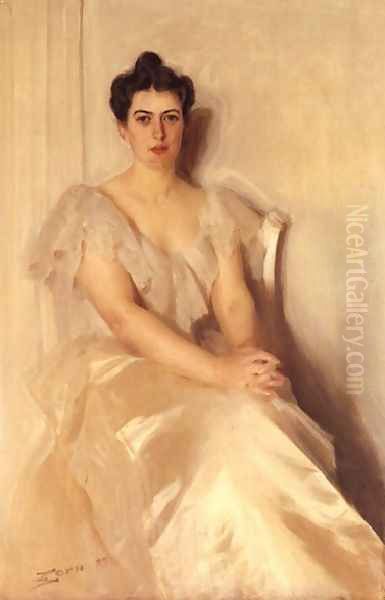 Mrs Frances Cleveland Oil Painting by Anders Zorn