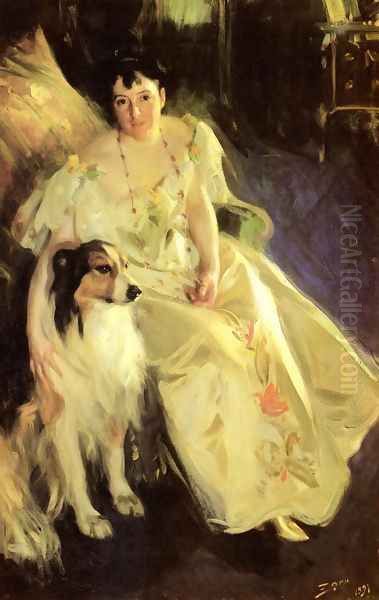 Mrs Bacon Oil Painting by Anders Zorn