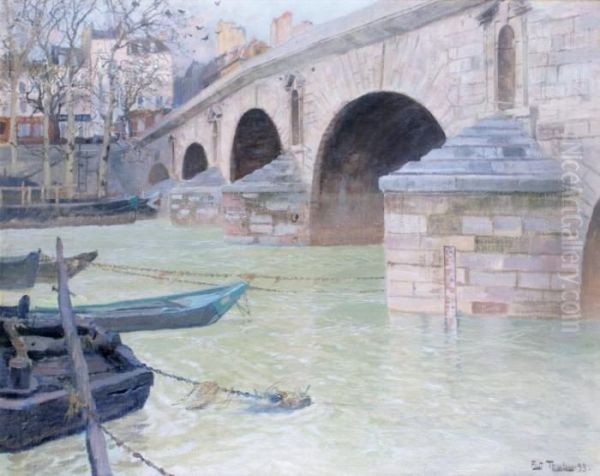 Paris, Le Pont Marie Oil Painting by Fritz Thaulow