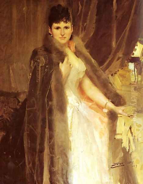 Mrs Symons Oil Painting by Anders Zorn