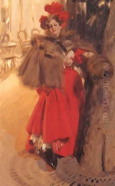 Natteffekt Oil Painting by Anders Zorn