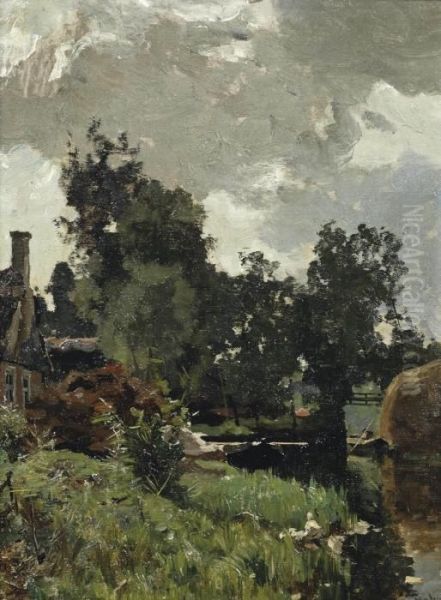 Giethoorn Oil Painting by Willem Bastiaan Tholen