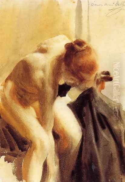 A Female Nude Oil Painting by Anders Zorn