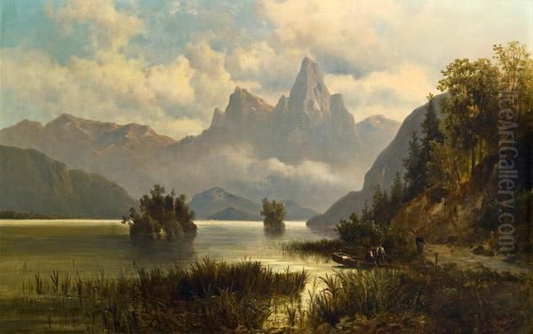 Der Lowerzersee Bei Brunn Oil Painting by Josef Thoma