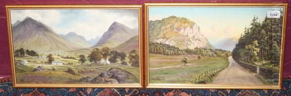 Site Of Massacre At Glencoe And The Pass At Galltair Oil Painting by Edward Horace Thompson