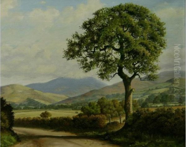 Skiddaw From Strawberry How Oil Painting by G.H. Thompson