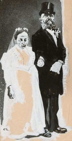 Ruckblick: Du, August, Die 
Silberne Hochzeit Is Doch Viel Schoner Wie Die Erste, Die Kinder Sind Da
 Nich Mehr So Klein Oil Painting by Eduard Thony