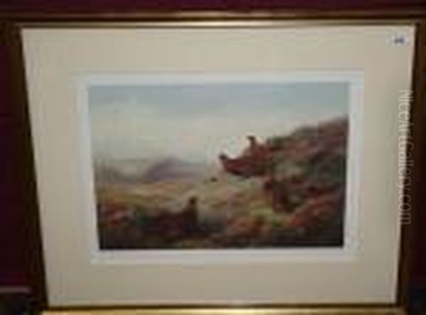 Red Grouse Oil Painting by Archibald Thorburn