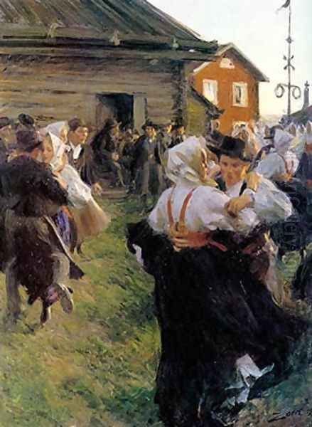 Midsummer Dance Oil Painting by Anders Zorn