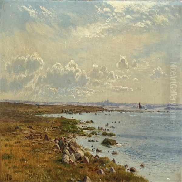 Fra Roskilde Fjord Oil Painting by Anton Erik Ch. Thorenfeld