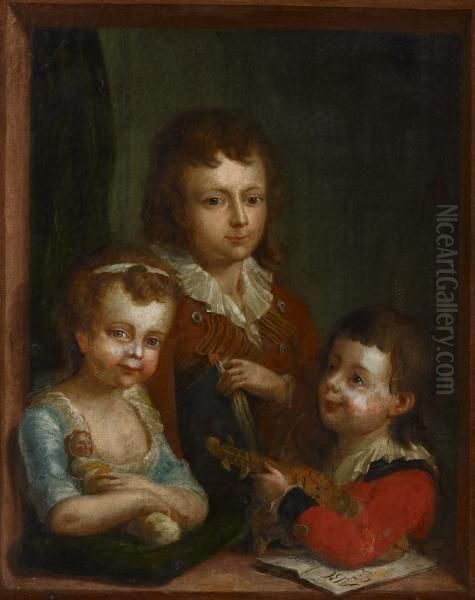 Portrait Of The Grandchildren Of Johann Heinrich Tischbein Oil Painting by Johann Heinrich The Elder Tischbein