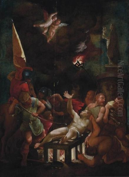 The Martyrdom Of Saint Lawrence Oil Painting by Tiziano Vecellio (Titian)