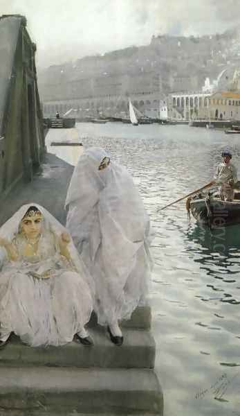 In the Harbour of Algiers Oil Painting by Anders Zorn