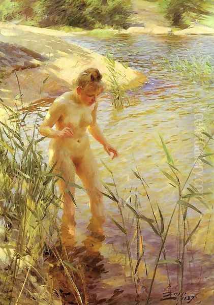 Reflections Oil Painting by Anders Zorn