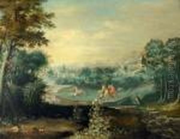 Chasse Au Cerf Dans Un Paysage Oil Painting by Lodovico Pozzoserrato (see Toeput, Lodewijk)