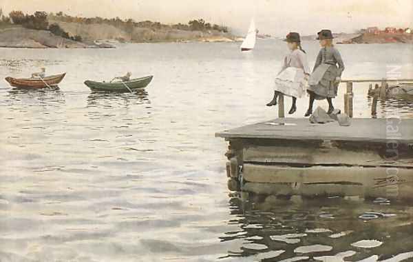 Boat Race Oil Painting by Anders Zorn