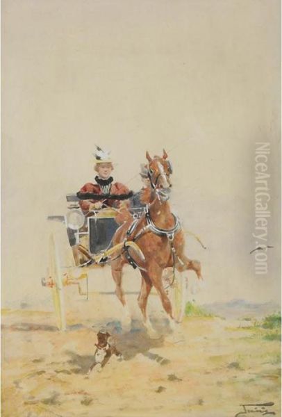 In Carrozza Oil Painting by Alfredo Tominz