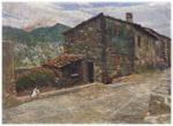 La Verruca Da Monte Magno Oil Painting by Adolfo Tommasi