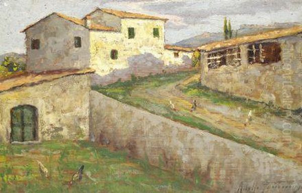 Casolari Di Campagna Oil Painting by Gino Tommasi