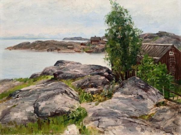 Archipelago Oil Painting by Woldemar Toppelius