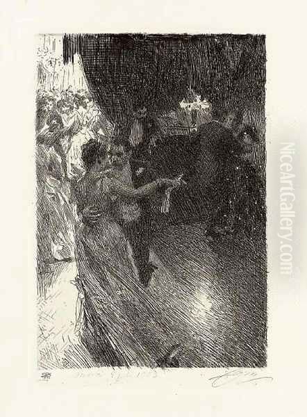 The Waltz Oil Painting by Anders Zorn