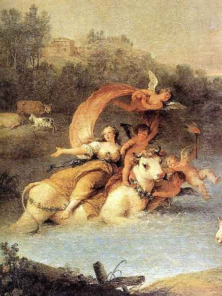 The Rape of Europa (detail) 1740-50 Oil Painting by Francesco Zuccarelli