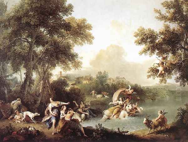 The Rape of Europa 1740-50 Oil Painting by Francesco Zuccarelli