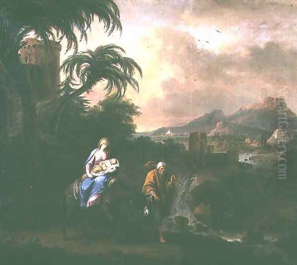 Flight into Egypt Oil Painting by Francesco Zuccarelli