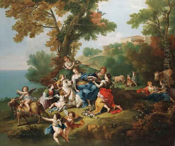 The Rape of Europa 2 Oil Painting by Francesco Zuccarelli