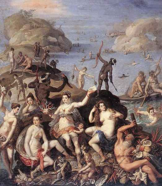 The Coral Fishers c. 1585 Oil Painting by Jacopo Zucchi