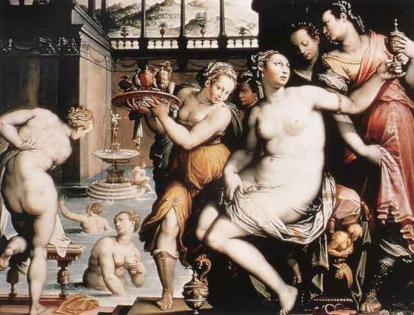 The Toilet of Bathsheba after 1573 Oil Painting by Jacopo Zucchi