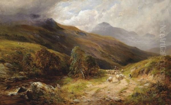 A Mountain Road Oil Painting by George Turner