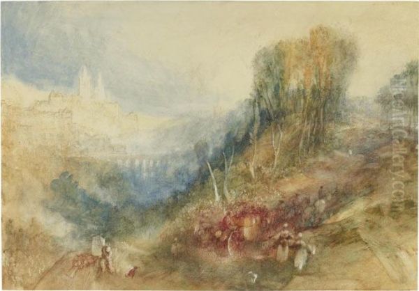 Lausanne From The West Oil Painting by Joseph Mallord William Turner