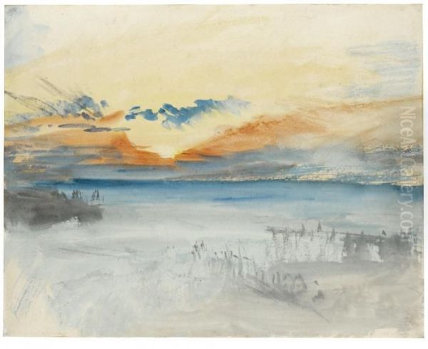 Sunset Over Water Oil Painting by Joseph Mallord William Turner