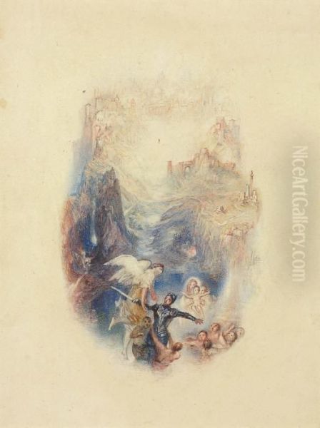 Greatheart Conducted Through The River Oil Painting by Joseph Mallord William Turner