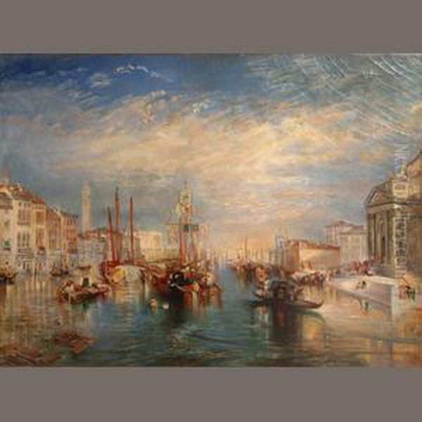 Venice, From The Porch Of Madonna Della Salute Oil Painting by Joseph Mallord William Turner